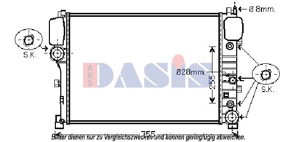 120099N AKS DASIS Радиатор, охлаждение двигателя