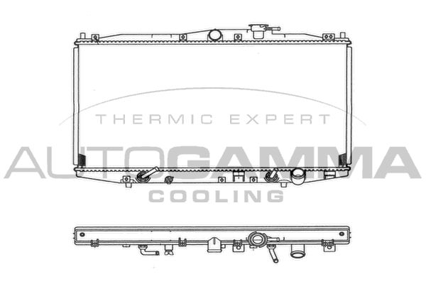 102096 AUTOGAMMA Радиатор, охлаждение двигателя