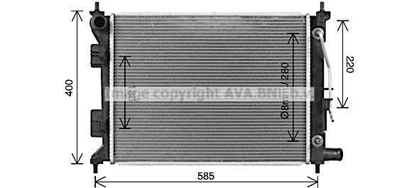 HY2493 AVA QUALITY COOLING Радиатор, охлаждение двигателя