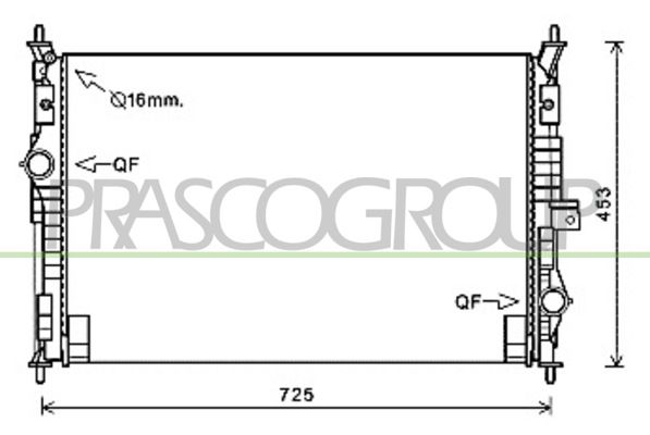 CI450R001 PRASCO Радиатор, охлаждение двигателя