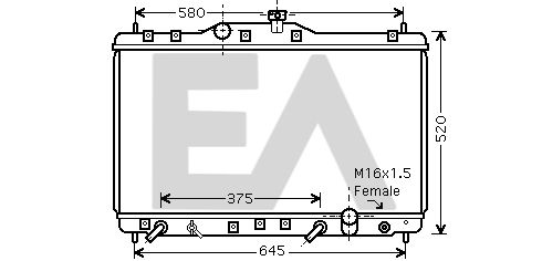 31R26116 EACLIMA Радиатор, охлаждение двигателя