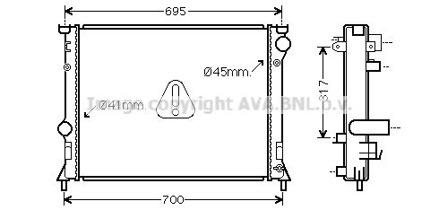 CR2138 AVA QUALITY COOLING Радиатор, охлаждение двигателя