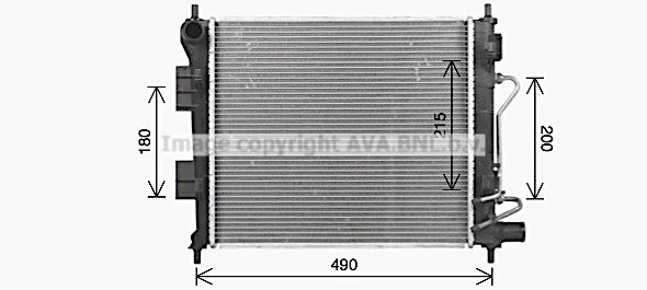 HY2589 AVA QUALITY COOLING Радиатор, охлаждение двигателя