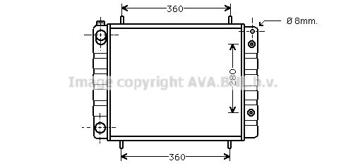 AUA2082 AVA QUALITY COOLING Радиатор, охлаждение двигателя