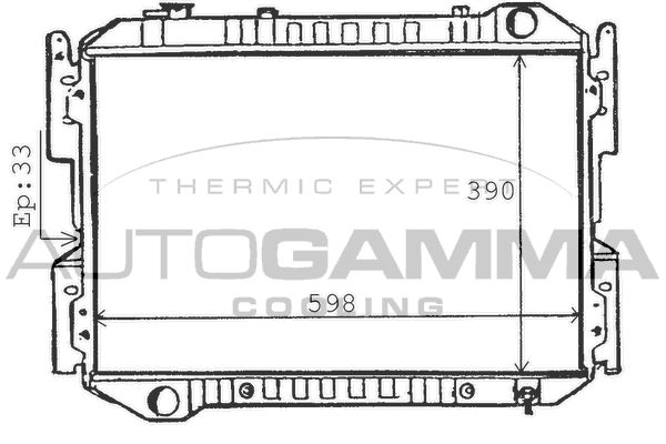 100510 AUTOGAMMA Радиатор, охлаждение двигателя