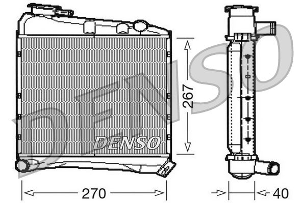 DRM03020 DENSO Радиатор, охлаждение двигателя