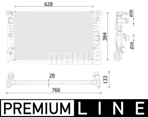 CR2324000P MAHLE Радиатор, охлаждение двигателя