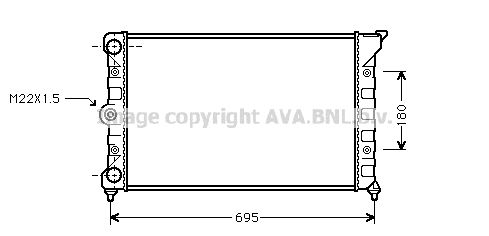 VN2078 AVA QUALITY COOLING Радиатор, охлаждение двигателя