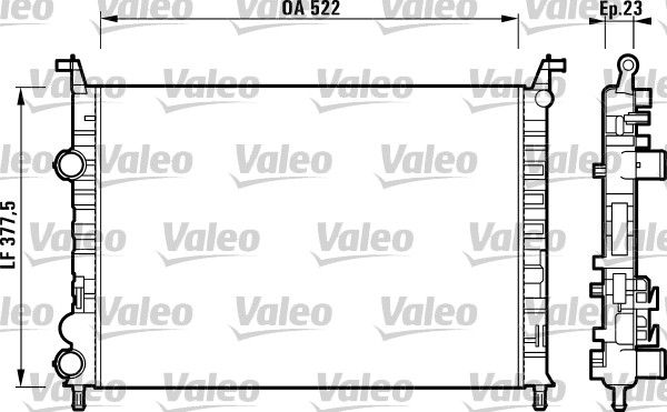 732948 VALEO Радиатор, охлаждение двигателя