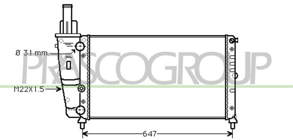 FT132R014 PRASCO Радиатор, охлаждение двигателя