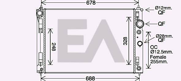 31R18162 EACLIMA Радиатор, охлаждение двигателя