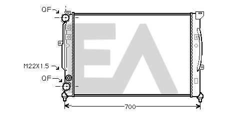 31R02087 EACLIMA Радиатор, охлаждение двигателя