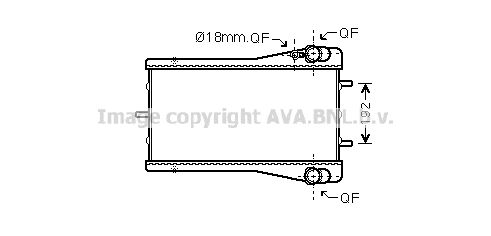 PR2044 AVA QUALITY COOLING Радиатор, охлаждение двигателя