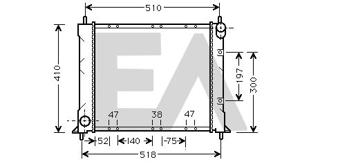 31R05035 EACLIMA Радиатор, охлаждение двигателя