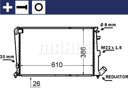 CR1429000S MAHLE Радиатор, охлаждение двигателя