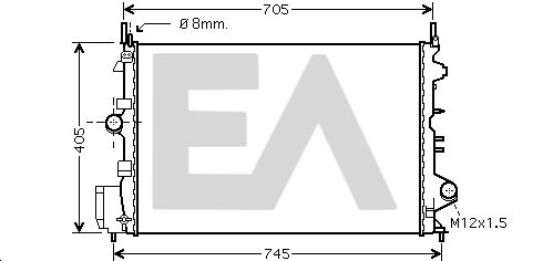 31R54222 EACLIMA Радиатор, охлаждение двигателя