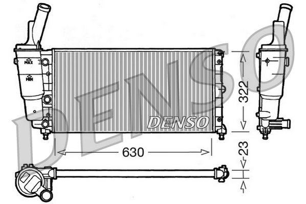 DRM09097 DENSO Радиатор, охлаждение двигателя