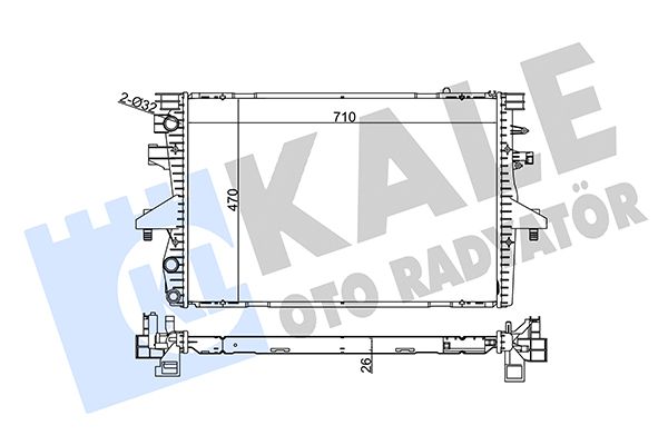 354100 KALE OTO RADYATÖR Радиатор, охлаждение двигателя