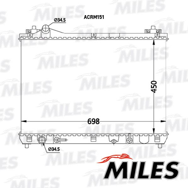 ACRM151 MILES Радиатор, охлаждение двигателя