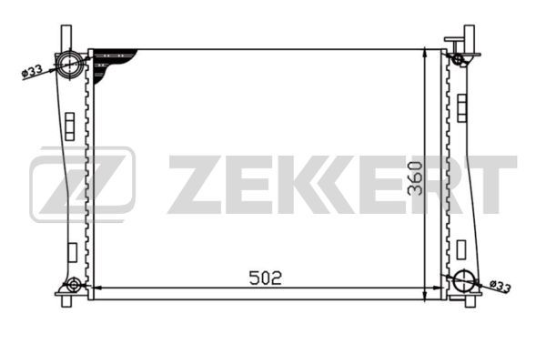 MK1162 ZEKKERT Радиатор, охлаждение двигателя