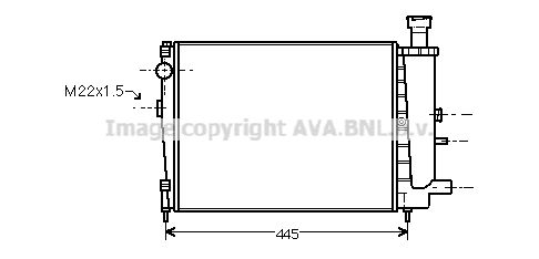 CN2027 AVA QUALITY COOLING Радиатор, охлаждение двигателя