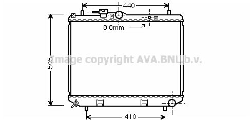 DU2043 AVA QUALITY COOLING Радиатор, охлаждение двигателя