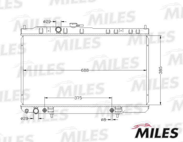 ACRB107 MILES Радиатор, охлаждение двигателя