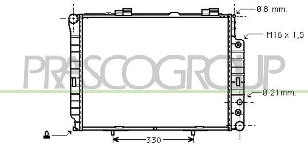 ME035R011 PRASCO Радиатор, охлаждение двигателя