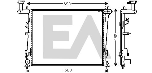 31R36030 EACLIMA Радиатор, охлаждение двигателя