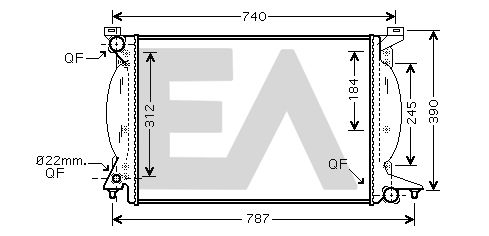 31R02052 EACLIMA Радиатор, охлаждение двигателя