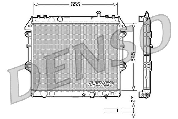 DRM50039 DENSO Радиатор, охлаждение двигателя