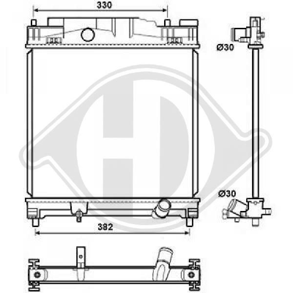 DCM3329 DIEDERICHS Радиатор, охлаждение двигателя