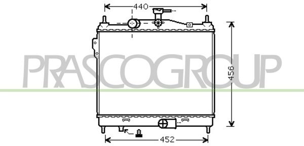 HN331R005 PRASCO Радиатор, охлаждение двигателя