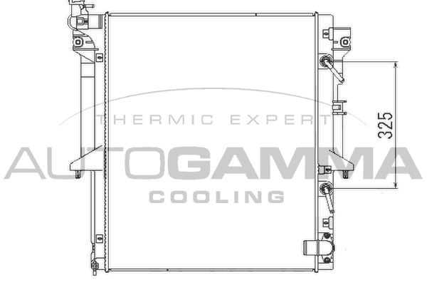 107831 AUTOGAMMA Радиатор, охлаждение двигателя
