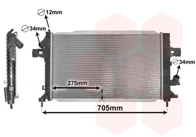 37002383 VAN WEZEL Радиатор, охлаждение двигателя