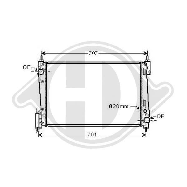 DCM1980 DIEDERICHS Радиатор, охлаждение двигателя