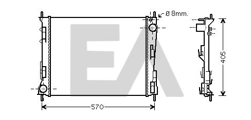 31R60144 EACLIMA Радиатор, охлаждение двигателя