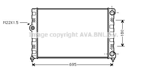 VN2109 AVA QUALITY COOLING Радиатор, охлаждение двигателя