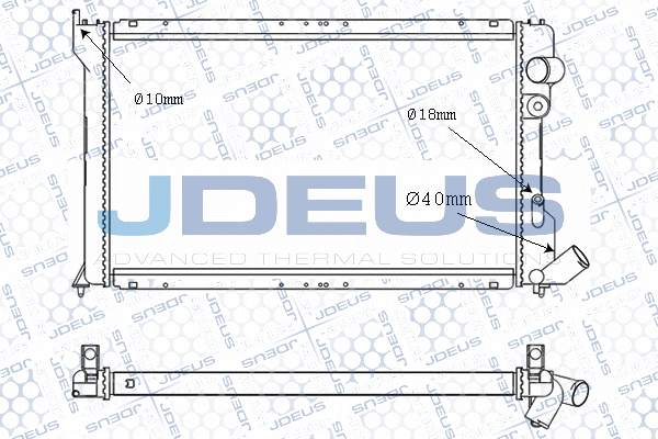 007B28 JDEUS Радиатор, охлаждение двигателя