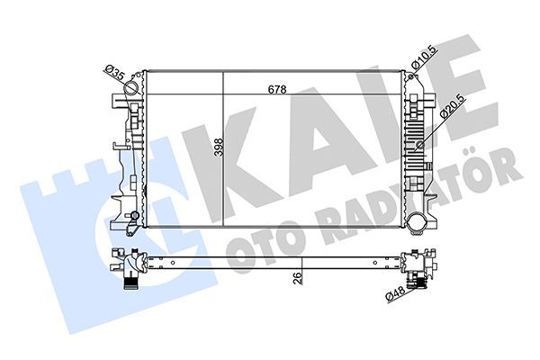 373900 KALE OTO RADYATÖR Радиатор, охлаждение двигателя