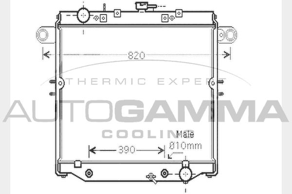 104740 AUTOGAMMA Радиатор, охлаждение двигателя