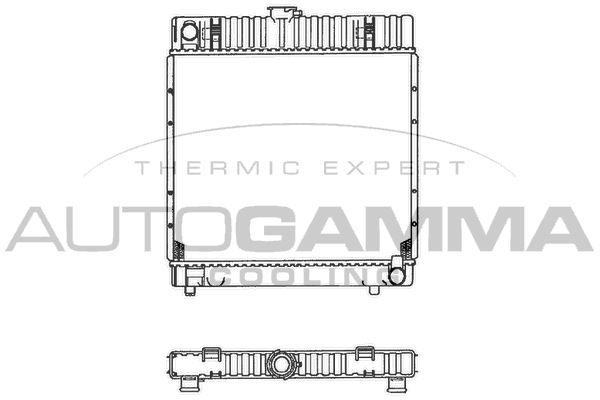 100527 AUTOGAMMA Радиатор, охлаждение двигателя