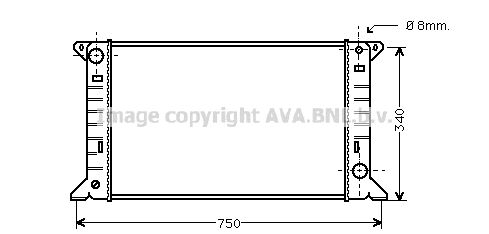 FD2085 AVA QUALITY COOLING Радиатор, охлаждение двигателя