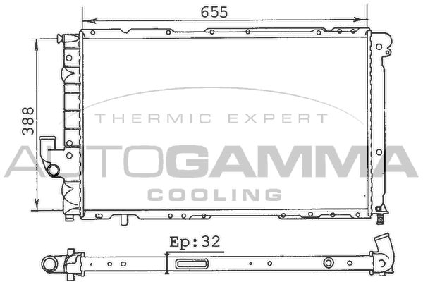 100274 AUTOGAMMA Радиатор, охлаждение двигателя