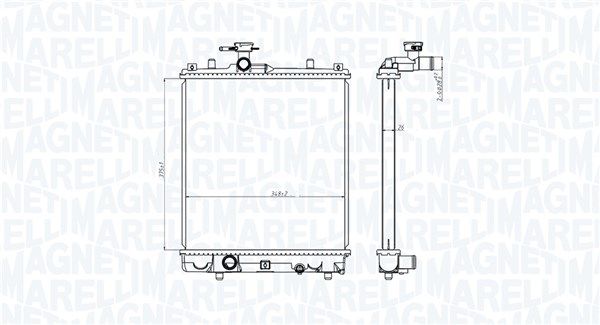 350213186100 MAGNETI MARELLI Радиатор, охлаждение двигателя