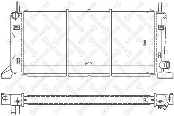 1025086SX STELLOX Радиатор, охлаждение двигателя