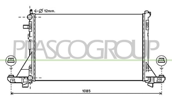 DS962R004 PRASCO Радиатор, охлаждение двигателя