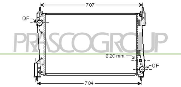 FT342R001 PRASCO Радиатор, охлаждение двигателя