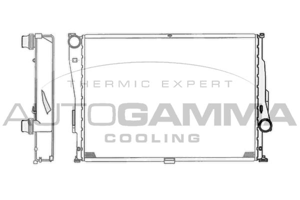 103744 AUTOGAMMA Радиатор, охлаждение двигателя
