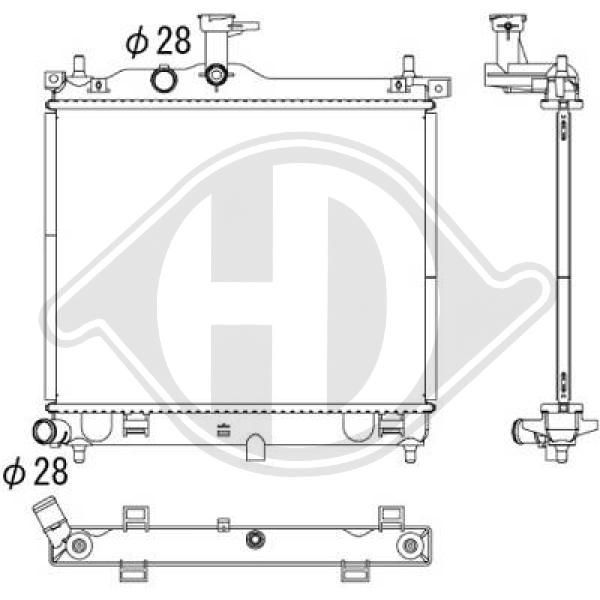 DCM3724 DIEDERICHS Радиатор, охлаждение двигателя